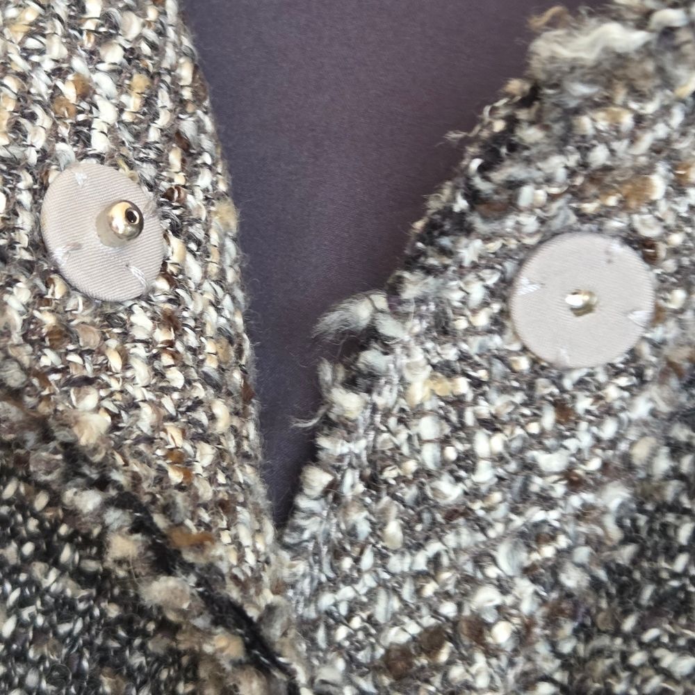 Rebecca Taylor Gray Boucle Tweed Blazer Jacket - Picture 8 of 16